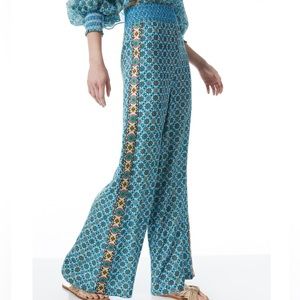 Alice + Olivia Russell High Waisted Smocked Waistband Pant